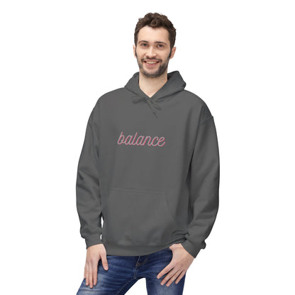 Balance Script Hoodie Typography Pullover