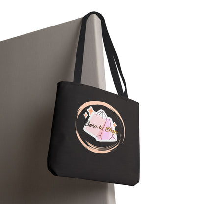 Shopping Tote Bag — "Born to Shop" Graphic Tote