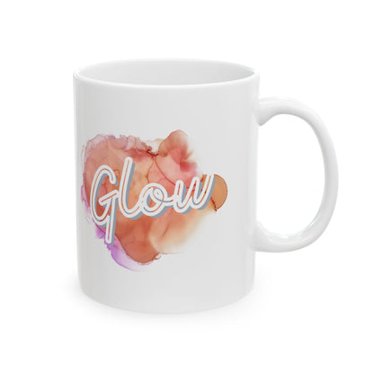 Glow Watercolor Inspirational Floral Ceramic Coffee Cup (11oz/15oz)