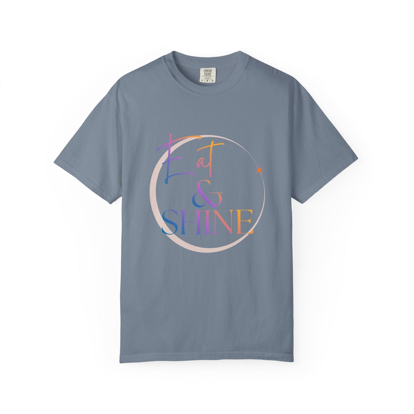 Eat & Shine T-Shirt — Minimal Gold Script Graphic Tee