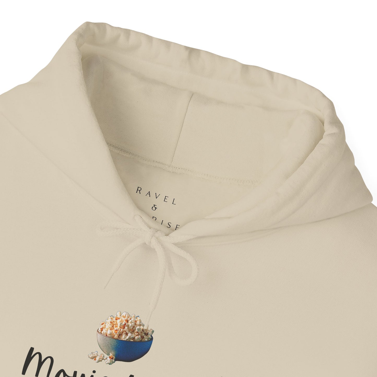 Movie Time Hoodie — Cozy Popcorn Graphic Sweatshirt