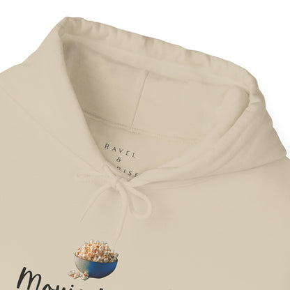Movie Time Hoodie — Cozy Popcorn Graphic Sweatshirt