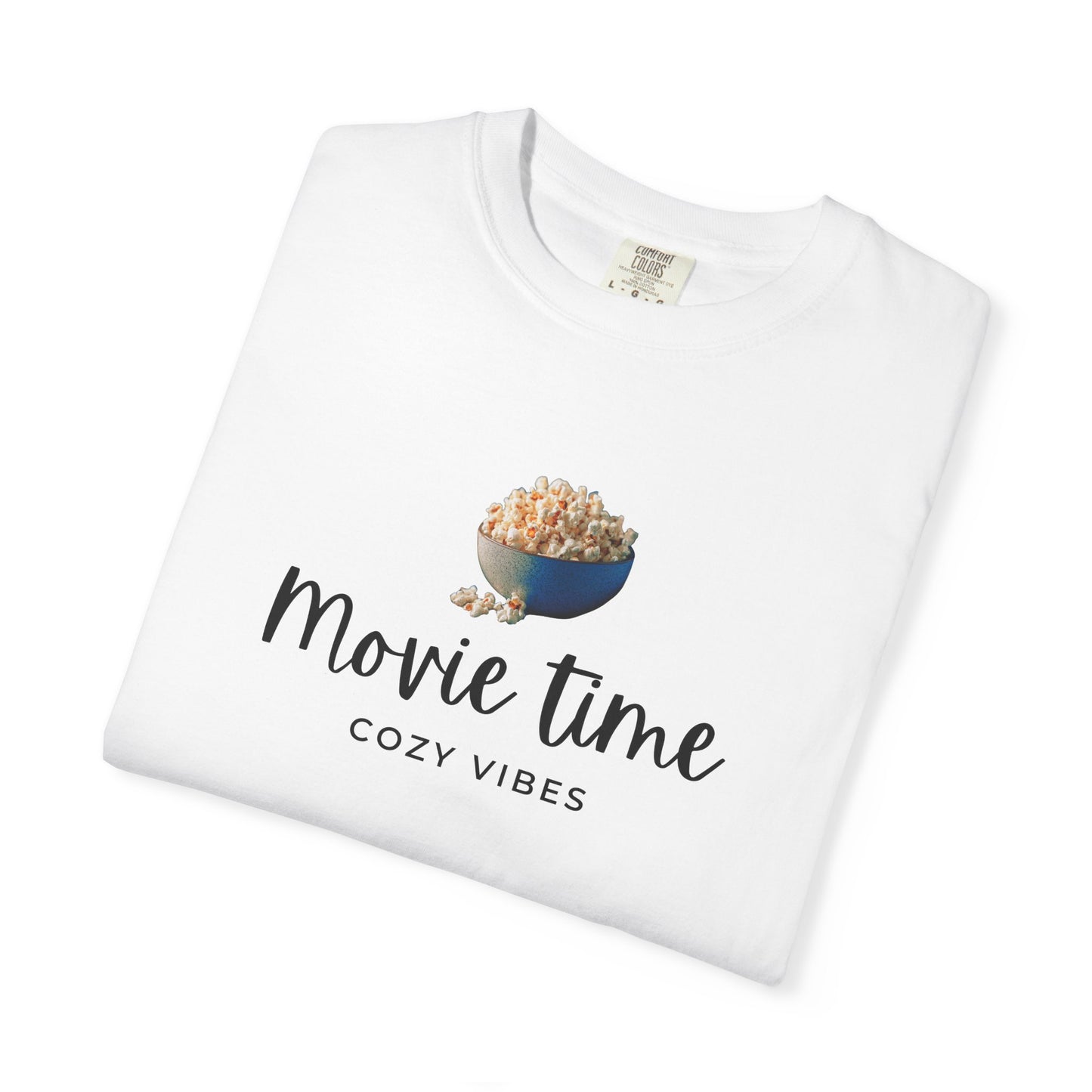 Movie Time T-Shirt – Cozy Vibes Popcorn Graphic Tee