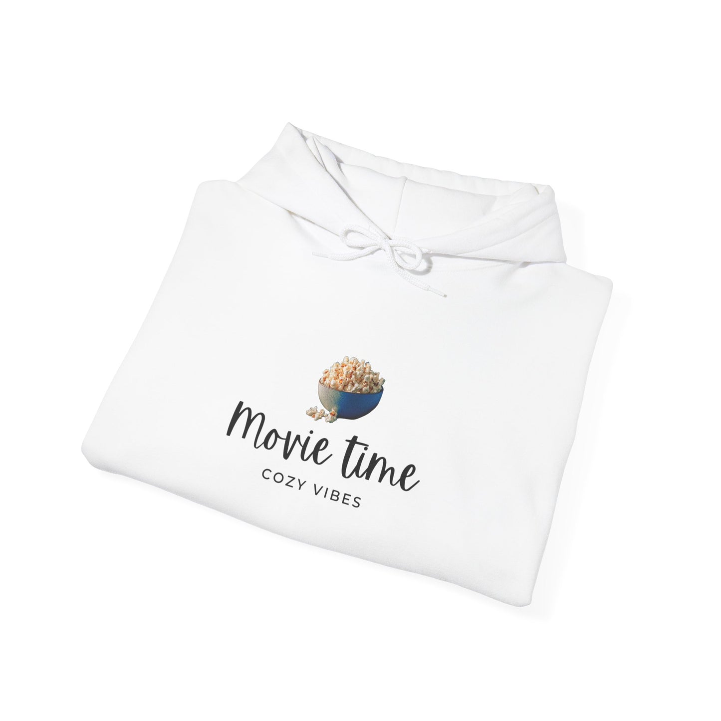 Movie Time Hoodie — Cozy Popcorn Graphic Sweatshirt