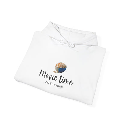 Movie Time Hoodie — Cozy Popcorn Graphic Sweatshirt