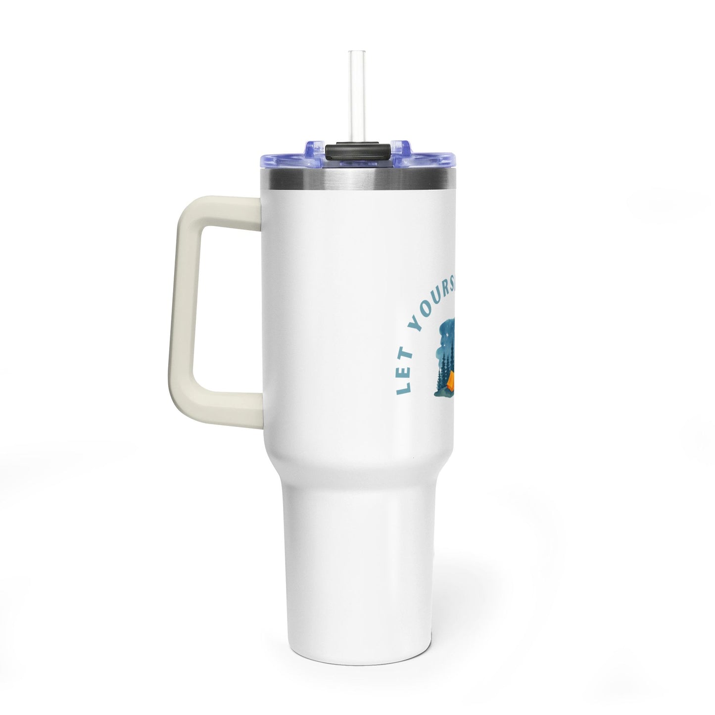 40oz Camping Travel Tumbler – "Let Yourself Go" Vacuum Insulated Stainless Steel Mug