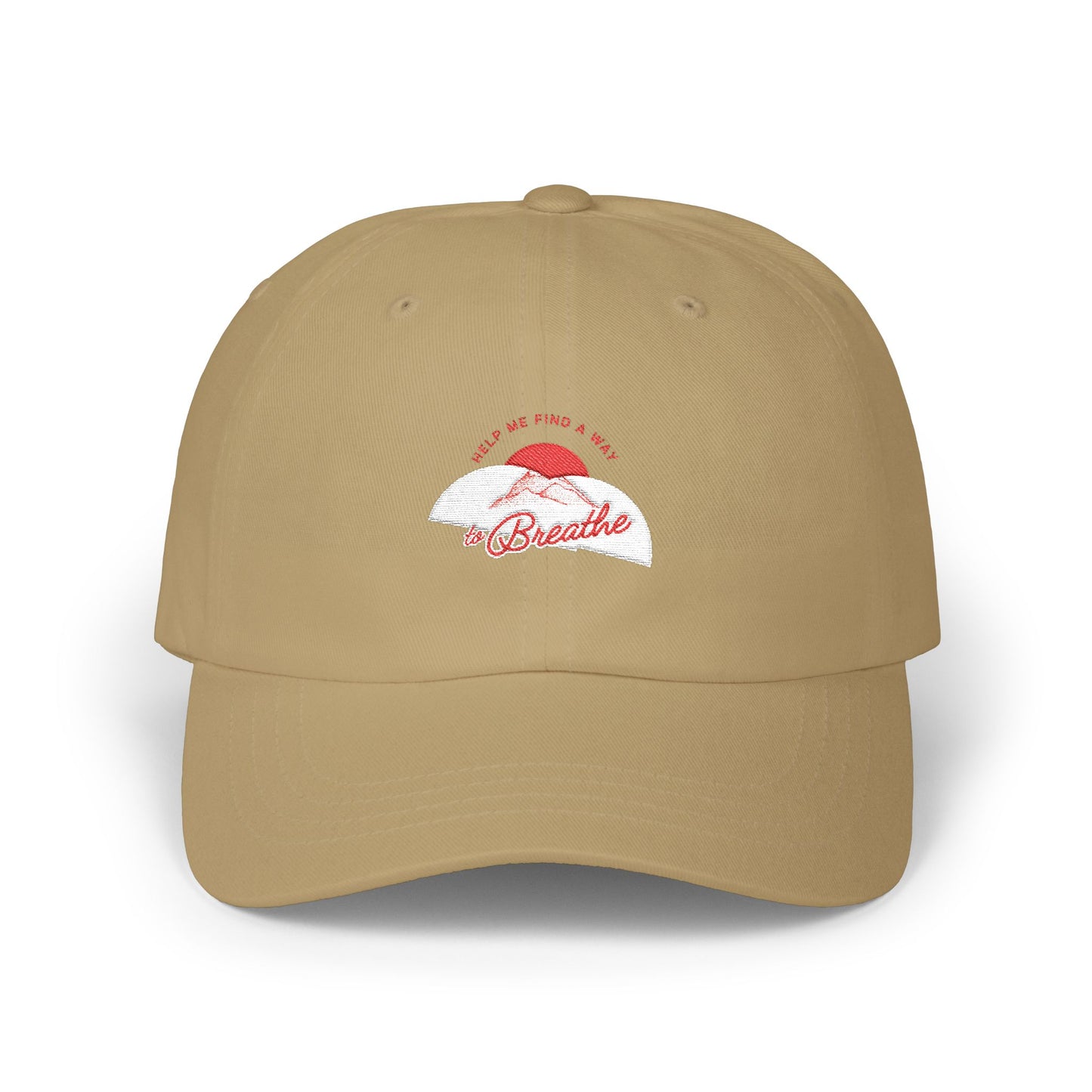 'Help me find a way to Breathe' Sunset Embroidered Baseball Hat