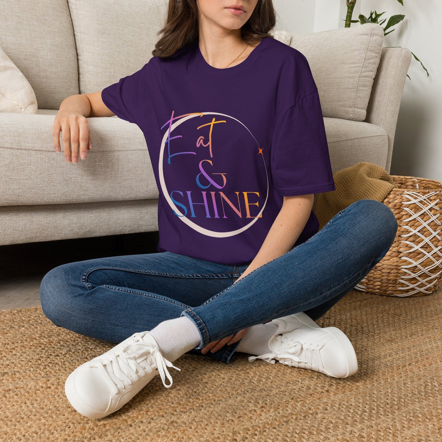 Eat & Shine Pastel Sunrise Inspirational T-Shirt