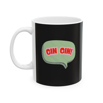 Cin Cin! Retro Bubble Ceramic Mug – 11oz & 15oz