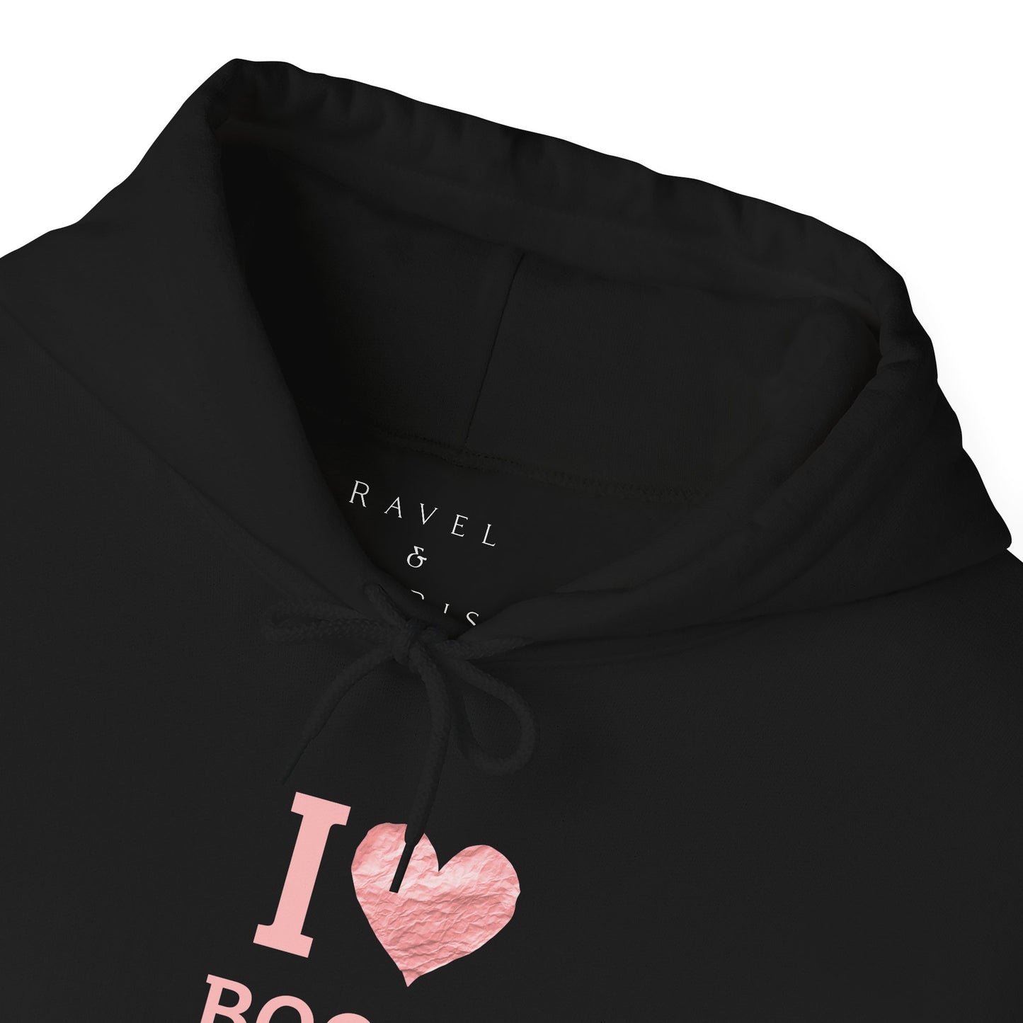 I  Love Books Hoodie — Pink Heart Book Lover Pullover