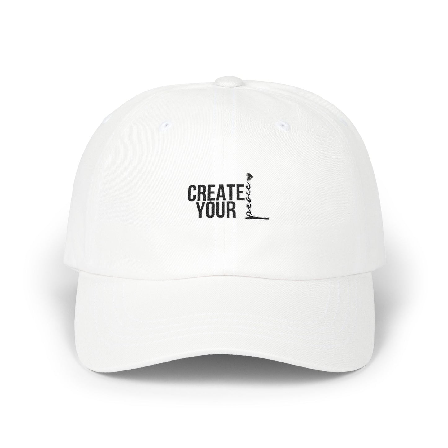 Create Your Peace Cap — Minimalist Embroidered Hat