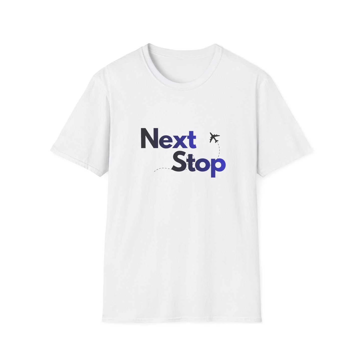 Next Stop T-Shirt  Travel Tee with Airplane Graphic