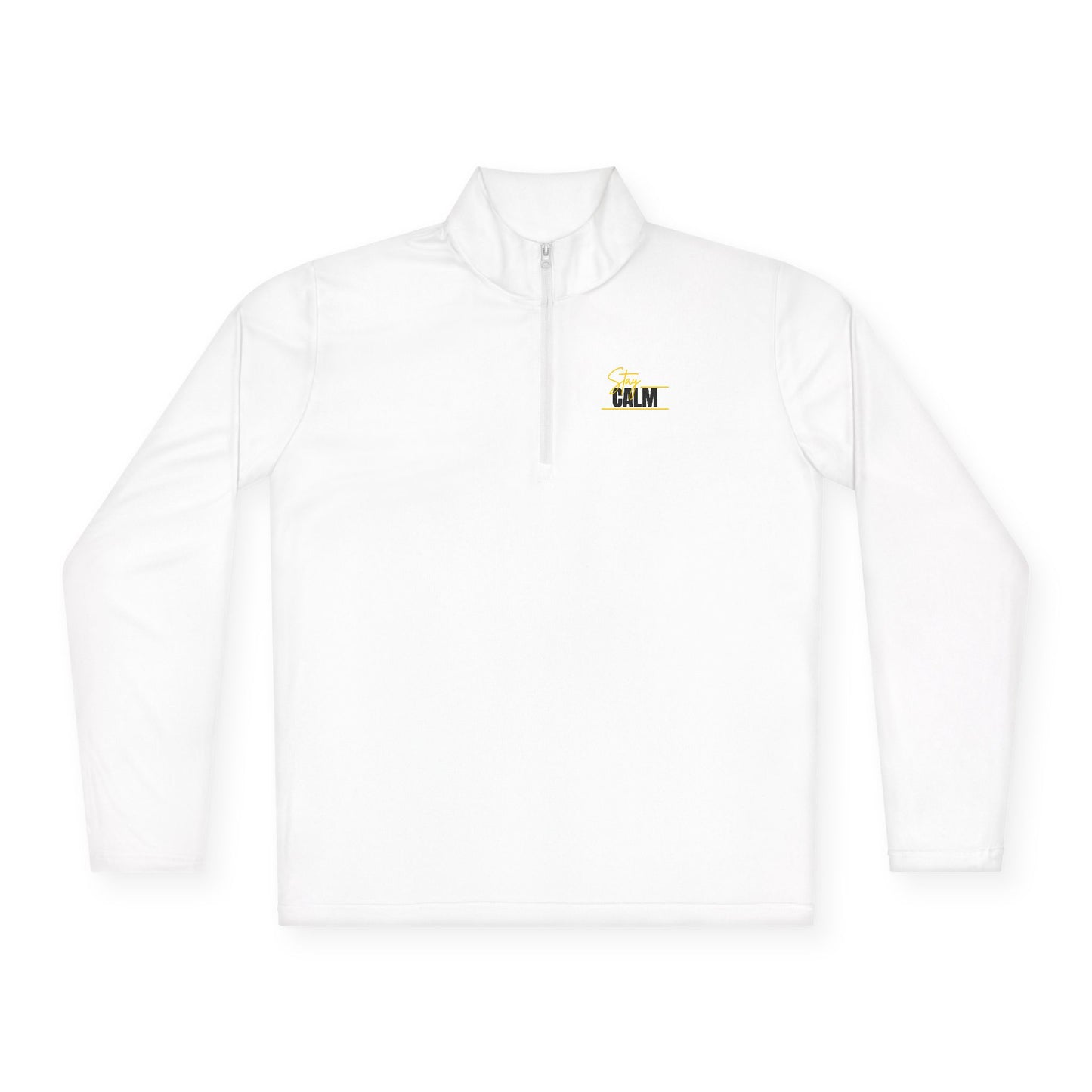 Stay Calm Retro Yellow Camper Logo Chest Embroidery Pullover