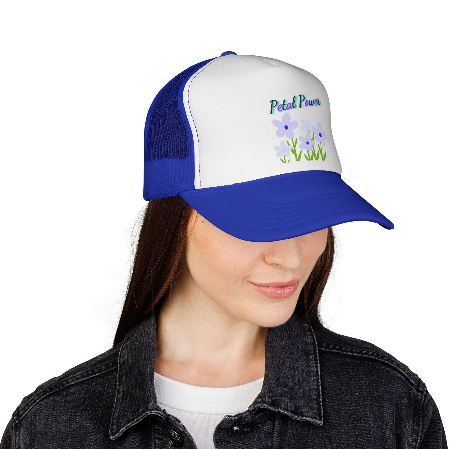 Petal Power Cap with Purple Flowers