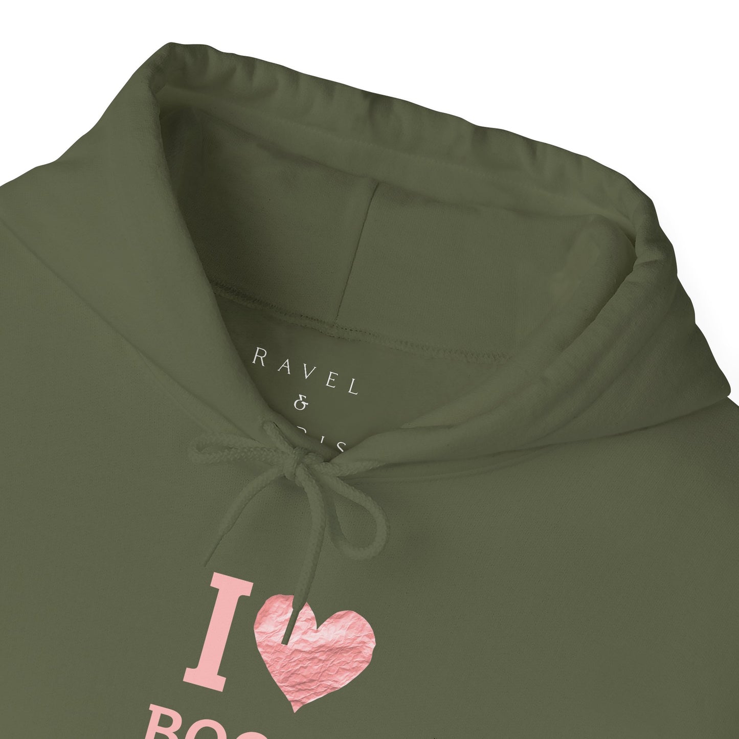 I  Love Books Hoodie — Pink Heart Book Lover Pullover