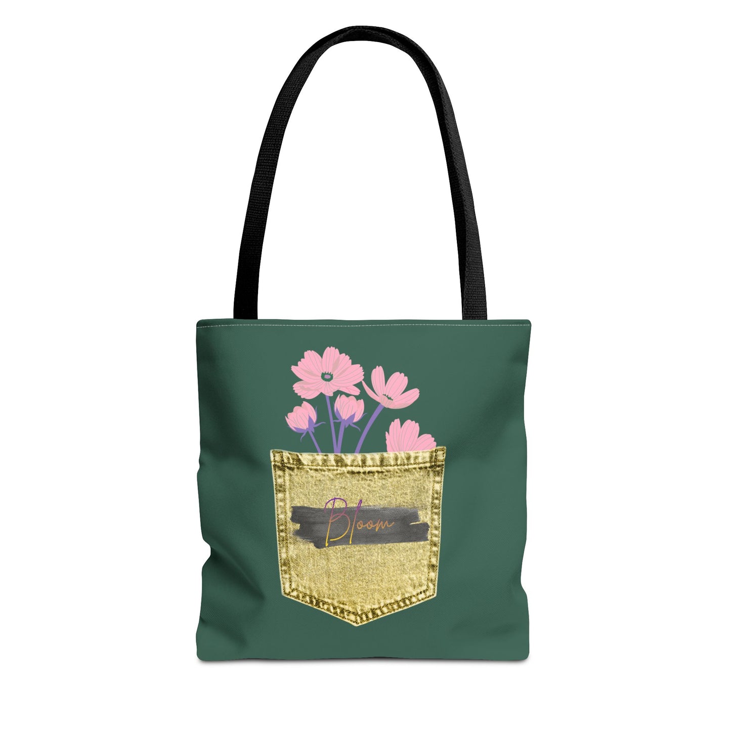 Floral Pocket Design Tote Bag