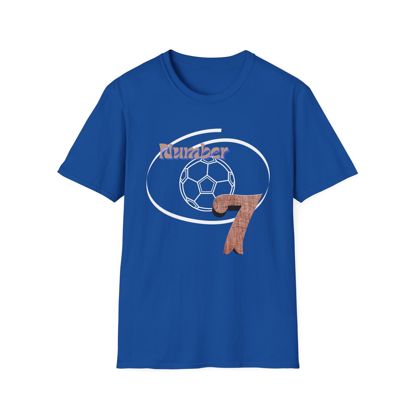 Soccer Number 7 Vintage Football Graphic T-Shirt