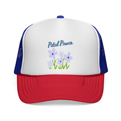 Petal Power Cap with Purple Flowers