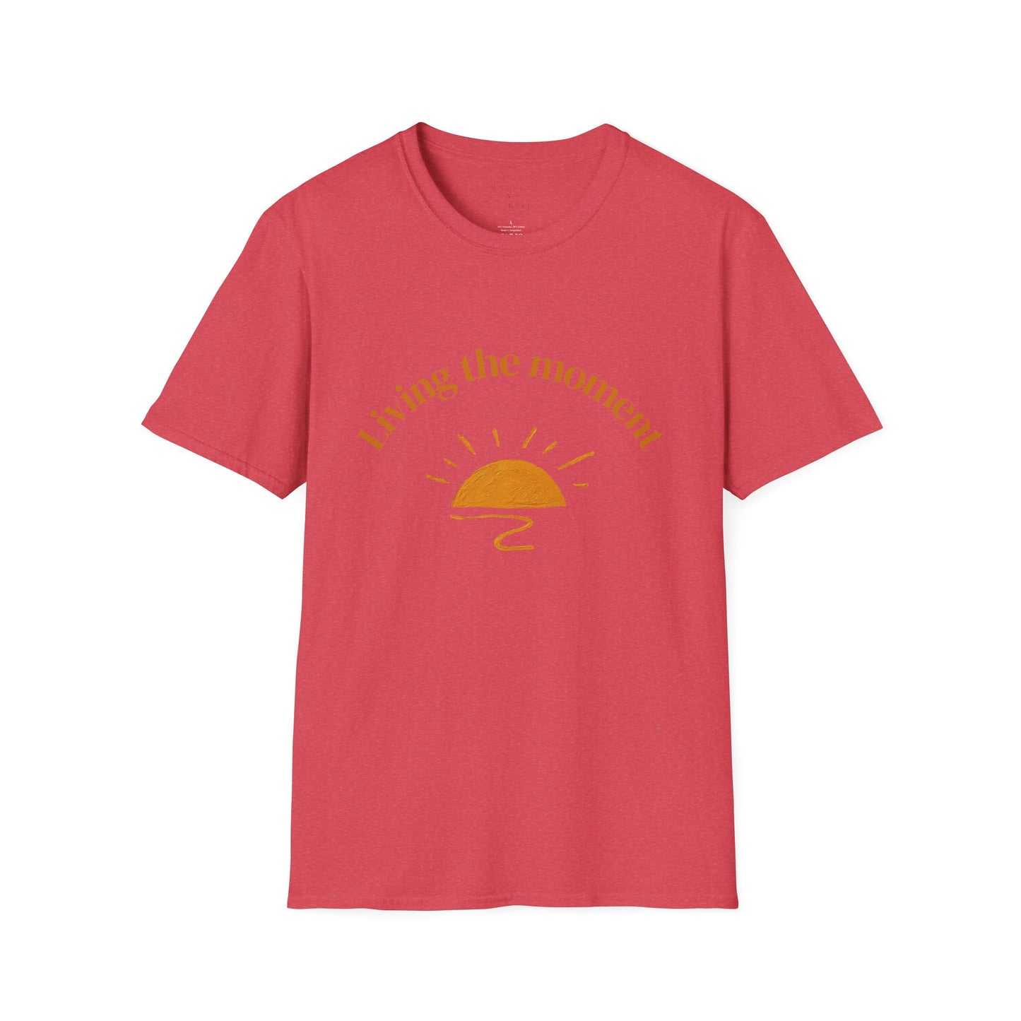 Living the Moment T-Shirt — Sun on the back, Beach Relaxed Tee