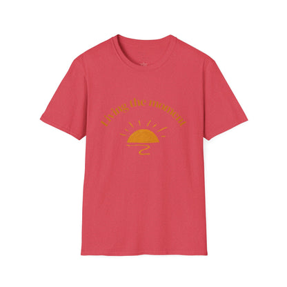 Living the Moment T-Shirt — Sun on the back, Beach Relaxed Tee