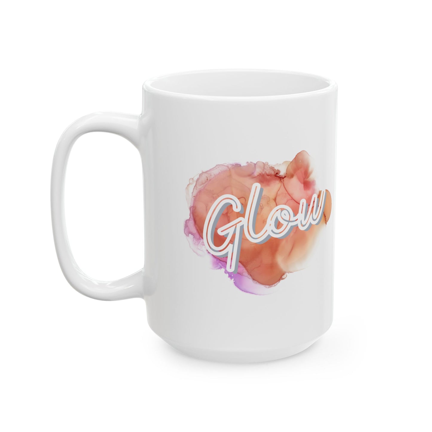 Glow Watercolor Inspirational Floral Ceramic Coffee Cup (11oz/15oz)