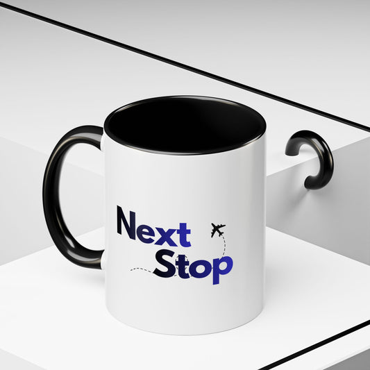 Next Stop Travel Ceramic Coffee Mug Gradient Navy (11oz)