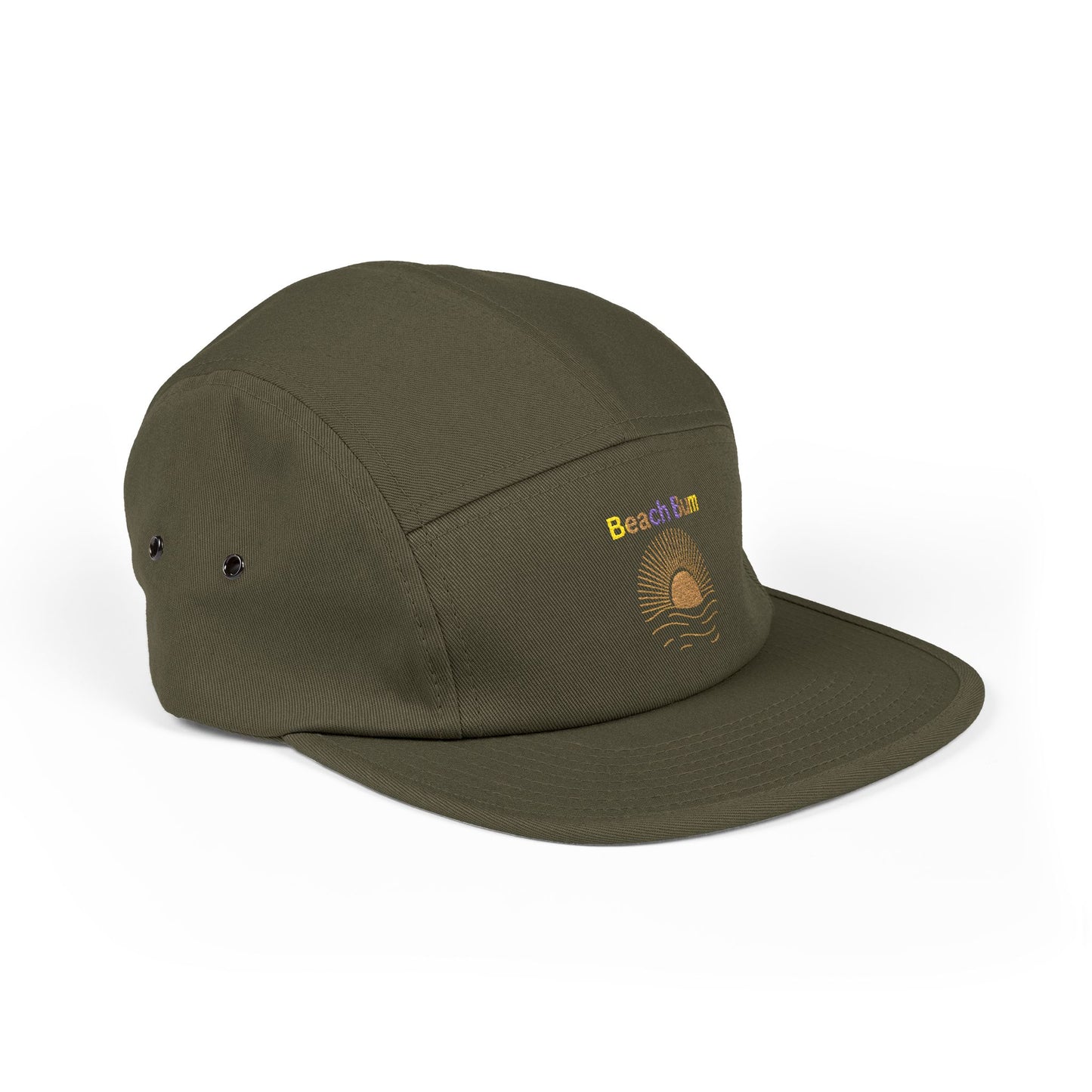 Embroidered 'Beach Bum' 5-Panel Cap