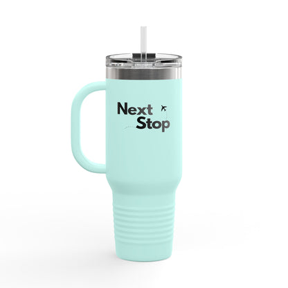 "Next Stop" Insulated Tumbler for Commuters & Travelers (40oz)