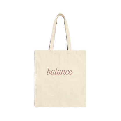 Balance Canvas Tote Bag - Minimalist Eco-Friendly Grocery & Everyday Shopper