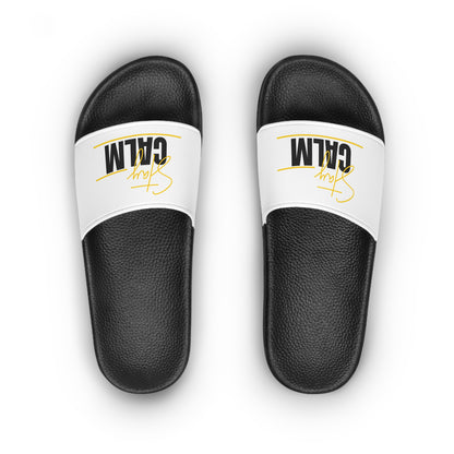 Stay Calm Slide Sandals Casual Pool & Beach Slides