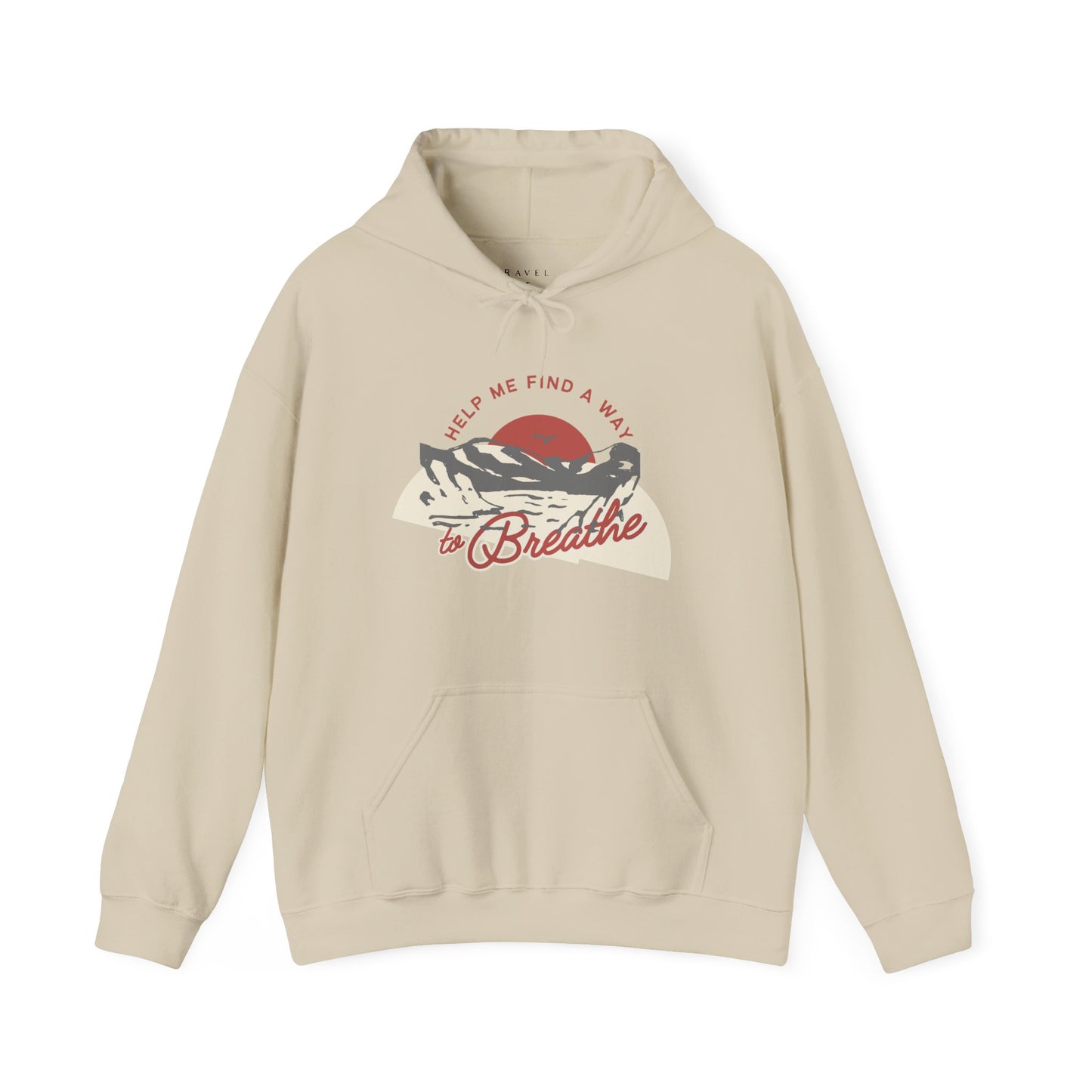 Help me find a Way to Breathe Hoodie — Relaxing Nature Graphic Pullover