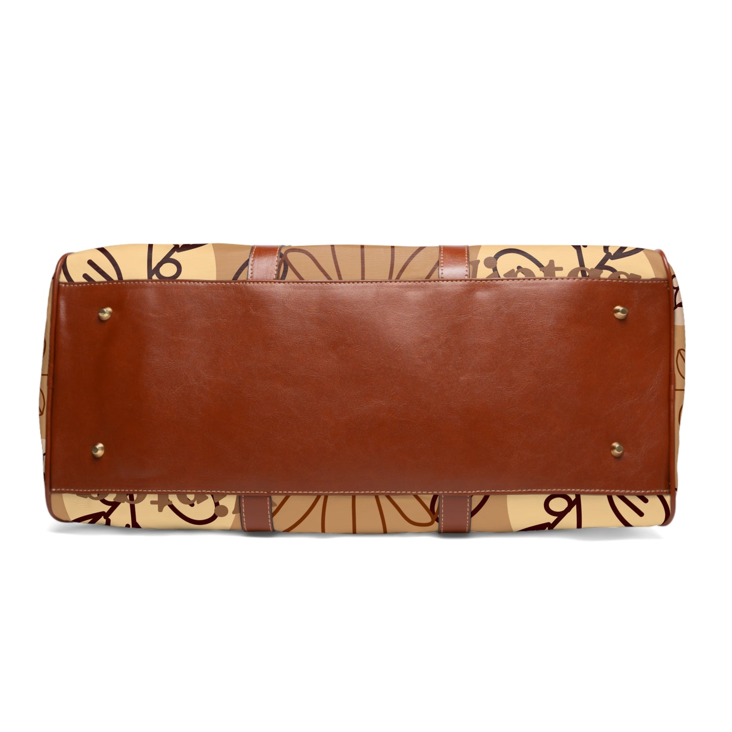 Waterproof Travel Bag – Brown Retro Bloom Duffle