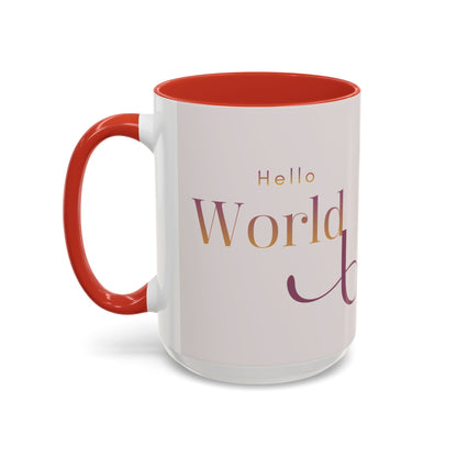 Hello World Modern Script Tech & Coder Accent Coffee Mug (11oz)
