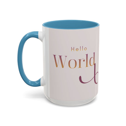 Hello World Modern Script Tech & Coder Accent Coffee Mug (11oz)