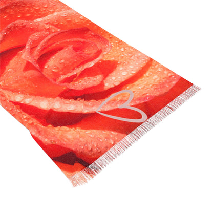 Rose Dewlight  Feminine Floral Print Wrap for Spring & Valentine's