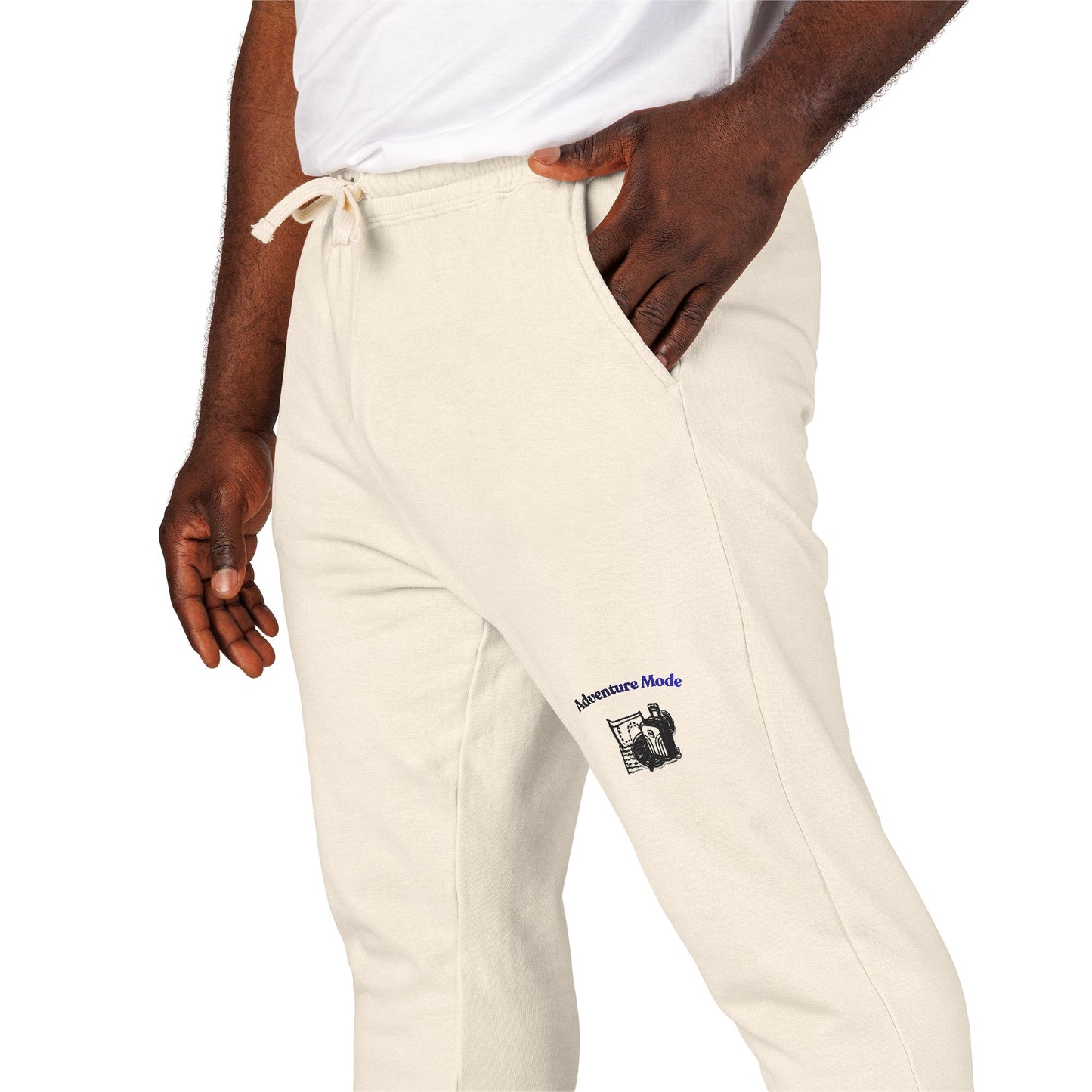 Cream 'Good Intentions' Fleece Sweatpants — Cozy Garment-Dyed Lounge Joggers