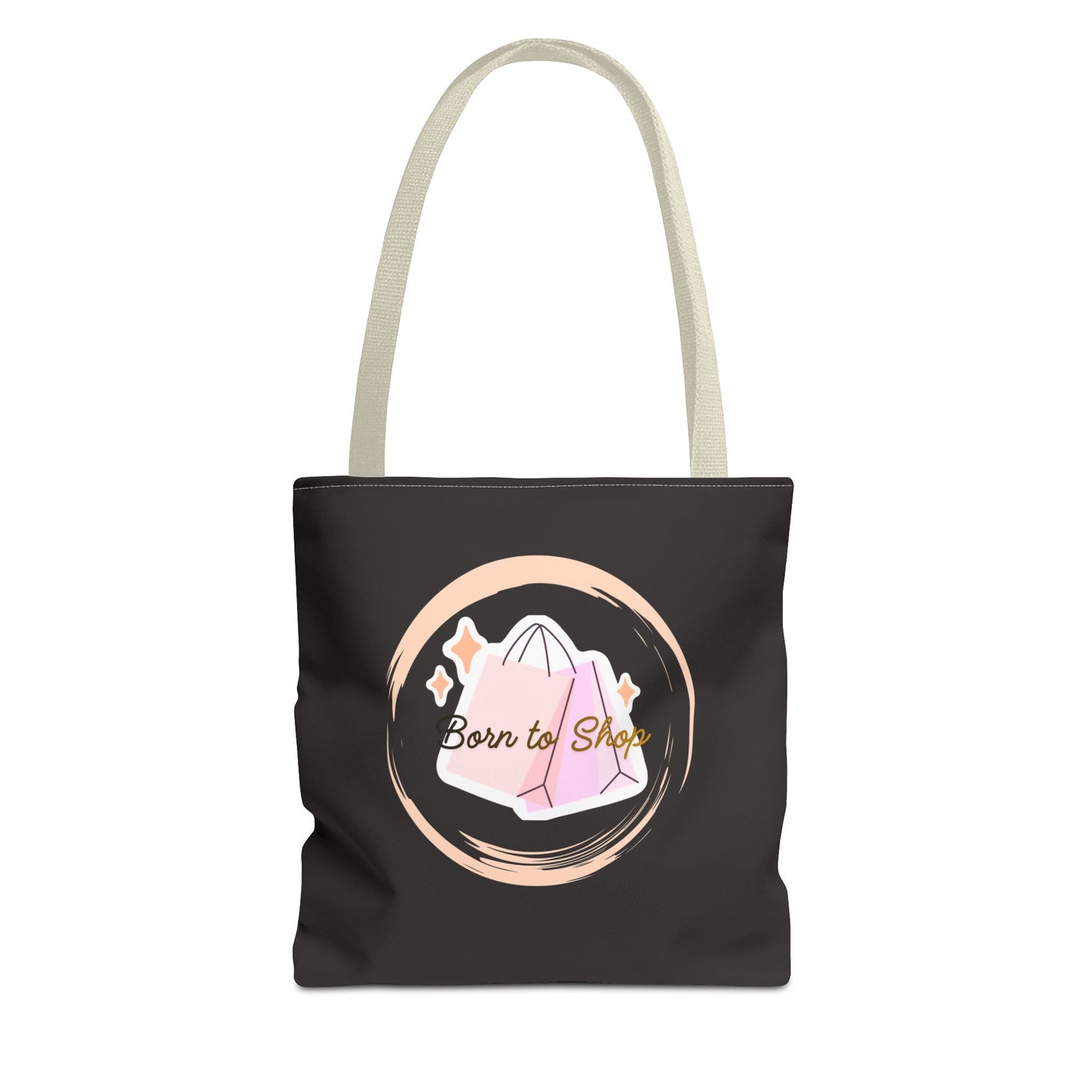 Shopping Tote Bag — "Born to Shop" Graphic Tote