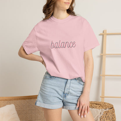 Balance Tee — Minimalist Inspirational  T-Shirt  'balance' Text