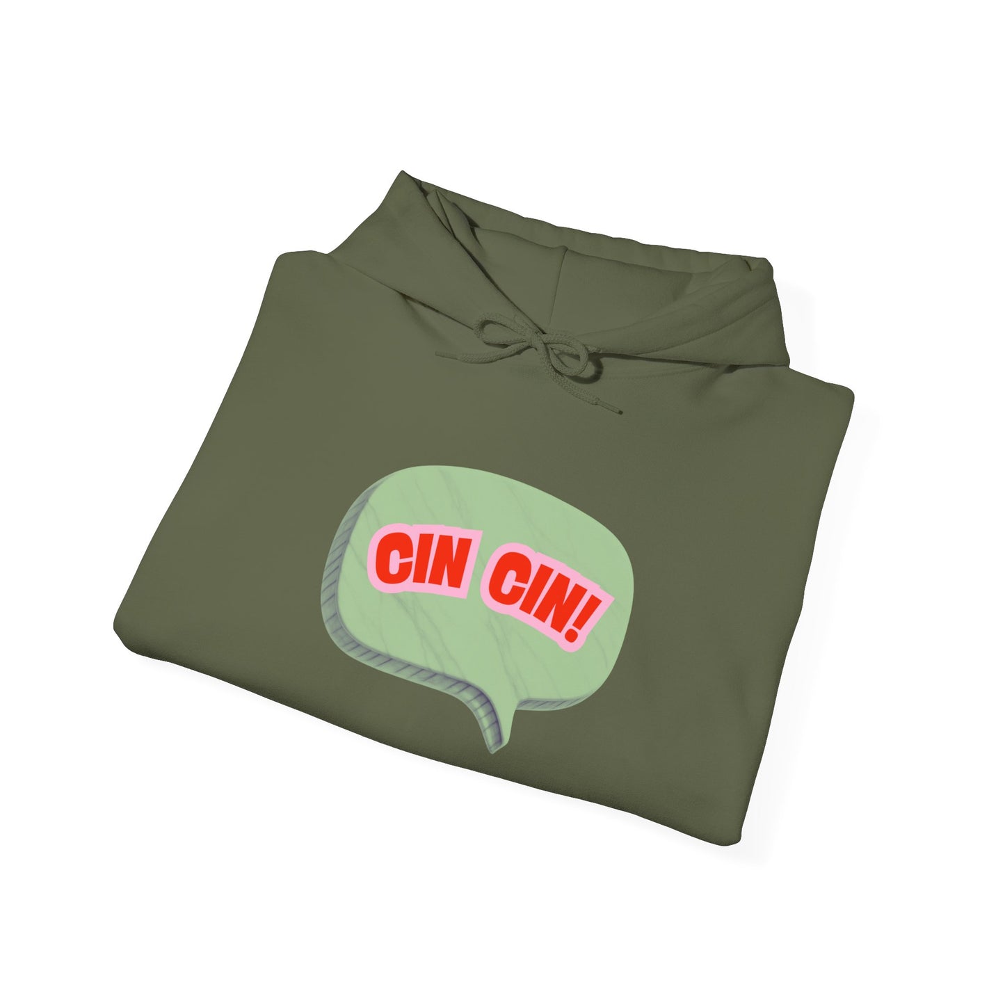 Cin Cin! Speech Bubble Hoodie Italian Cheers Graphic Sweatshirt