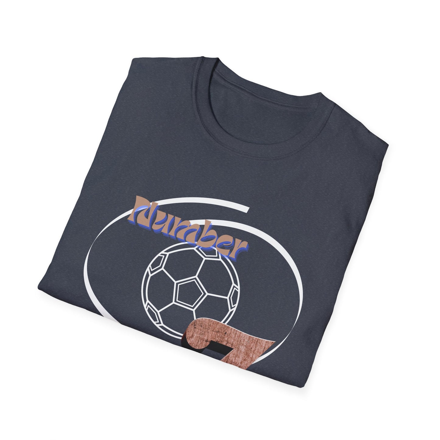 Soccer Number 7 Vintage Football Graphic T-Shirt