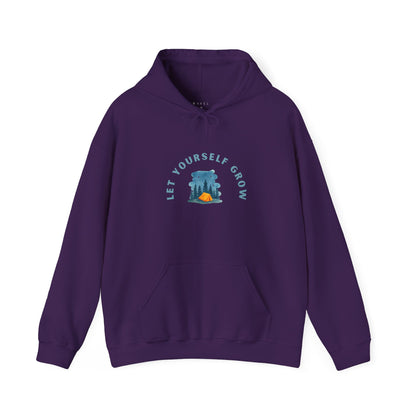 Hoodie — "Let Yourself Grow" Nature-Inspired Motivational Hoodie