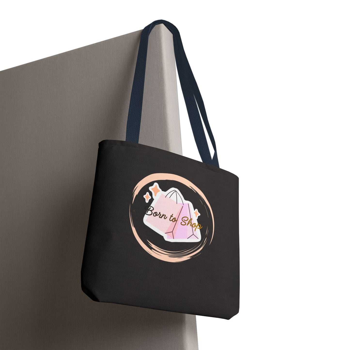Shopping Tote Bag — "Born to Shop" Graphic Tote