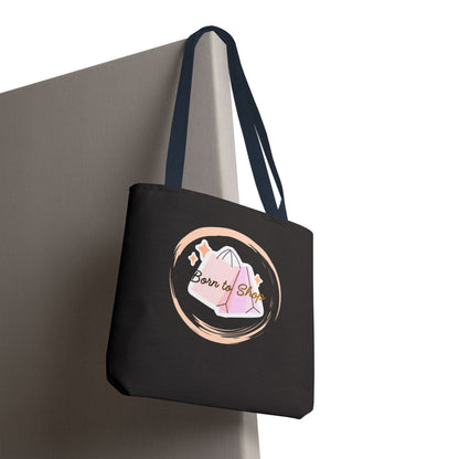 Shopping Tote Bag — "Born to Shop" Graphic Tote