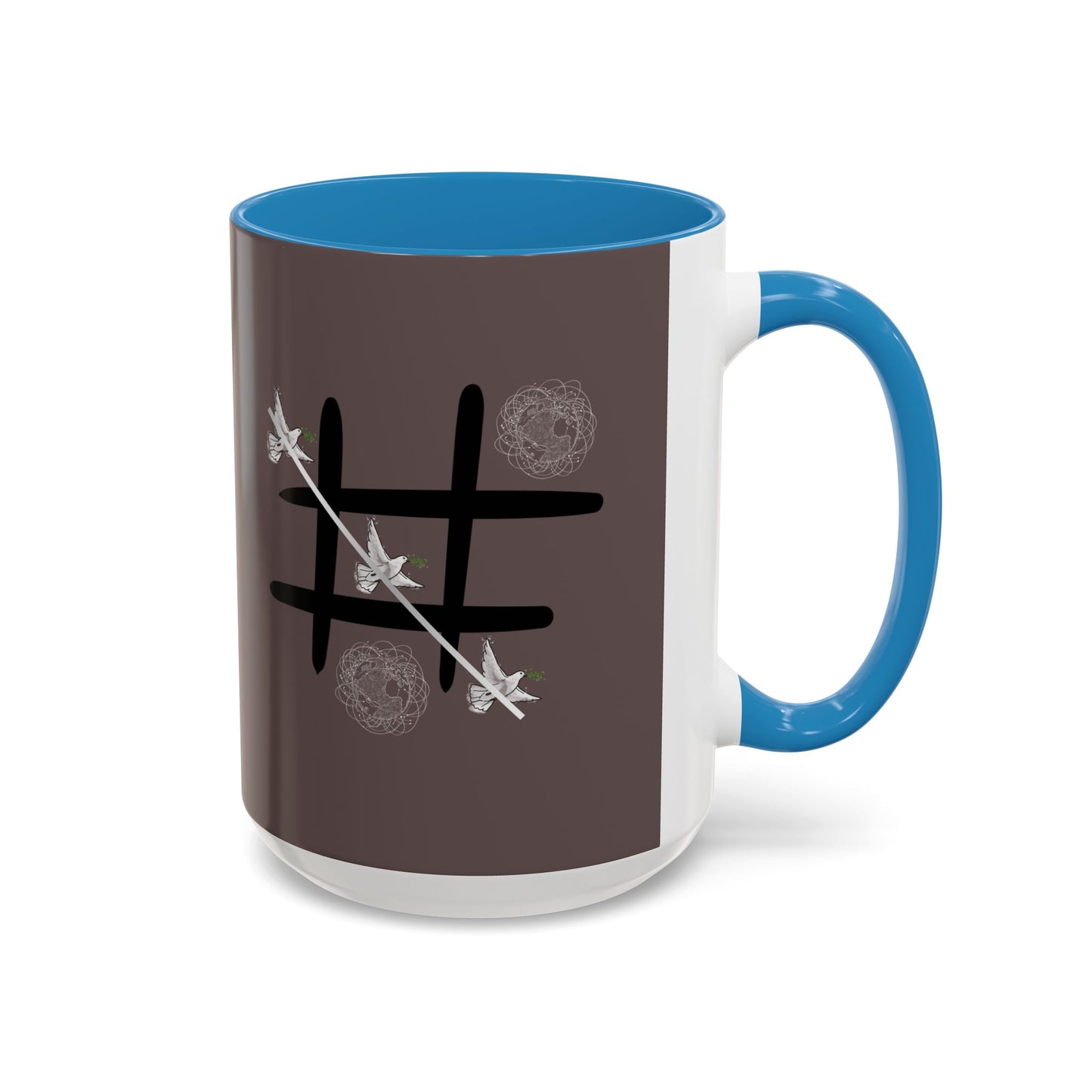 Peace Wins Ceramic Coffee Cup Peace/War design (11/15oz)