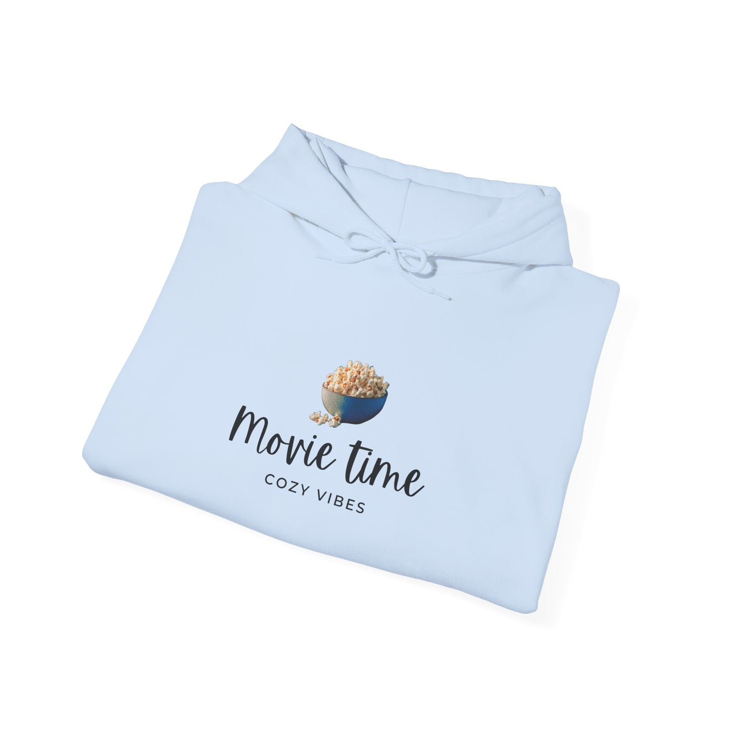 Movie Time Hoodie — Cozy Popcorn Graphic Sweatshirt