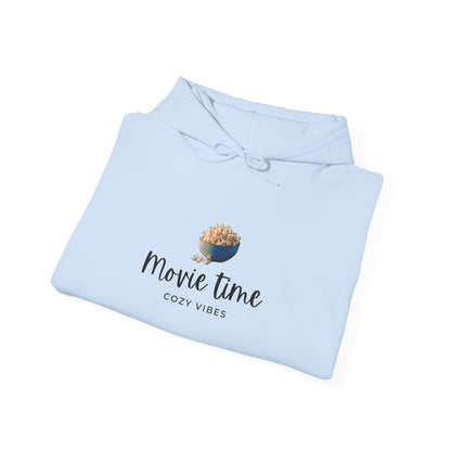 Movie Time Hoodie — Cozy Popcorn Graphic Sweatshirt