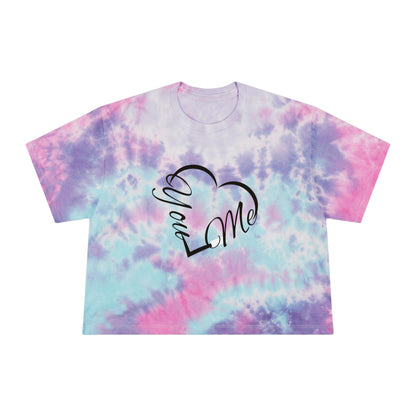 You + Me Heart Tie-Dye Crop Tee