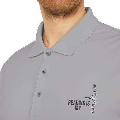 Reading is my Cardio adidas Unisex Performance Polo