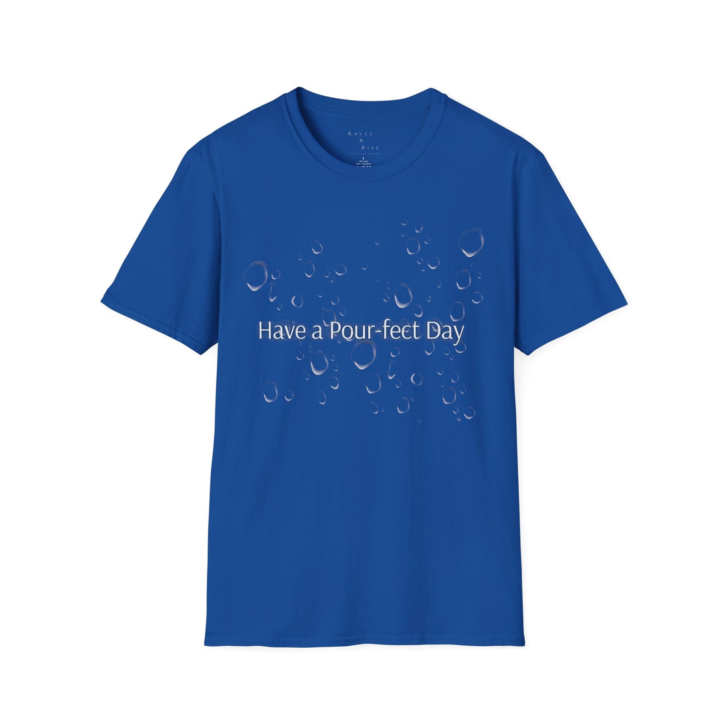 T-Shirt — 'Have a Pour-fect Day' Moon Bubble Graphic