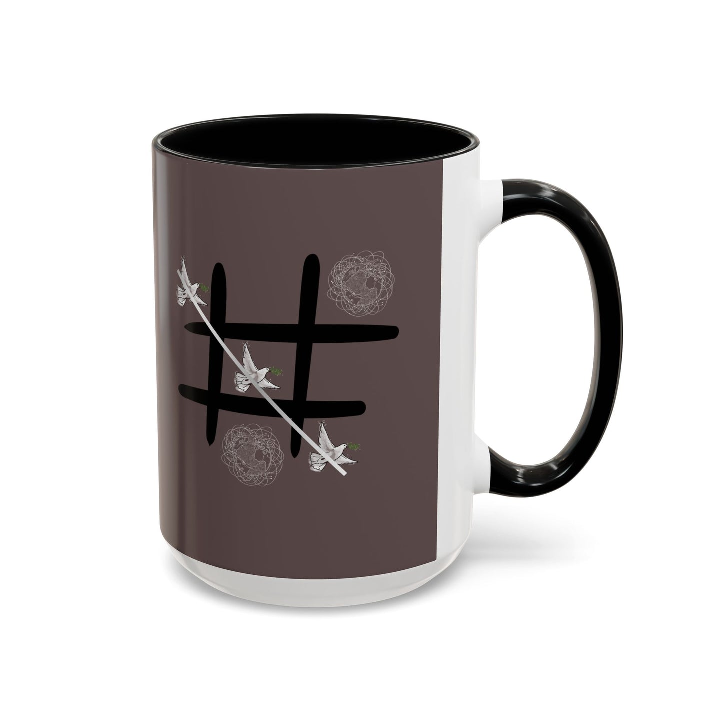 Peace Wins Ceramic Coffee Cup Peace/War design (11/15oz)